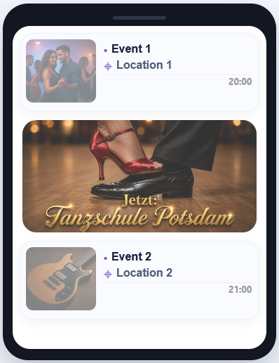 Beispiel Event-Werbung